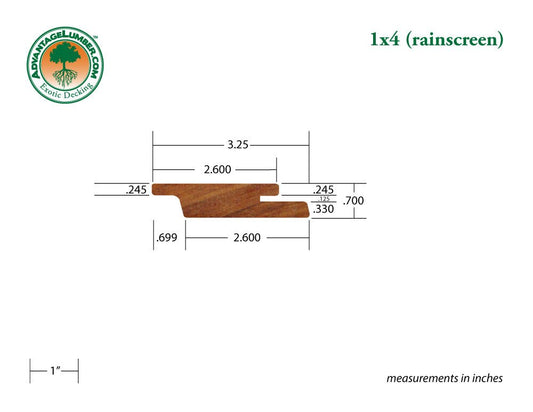 FSC® 1x4 Cumaru Rainscreen - Advantage Lumber