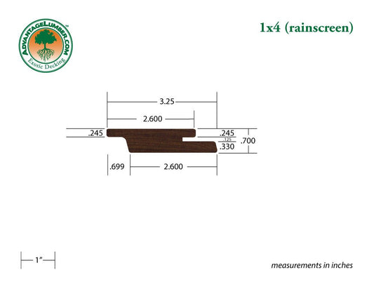 FSC® 1x4 Ipe Rainscreen - Advantage Lumber