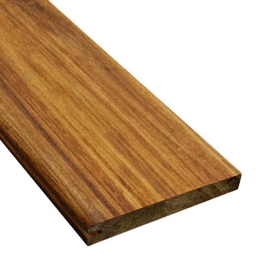 1 x 6 Teak - Plantation Wood One Sided Pre-Grooved Decking (Premium Grade)