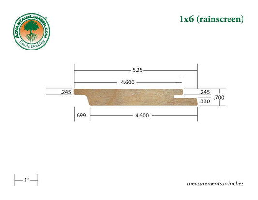FSC® 1x6 Garapa Rainscreen - Advantage Lumber
