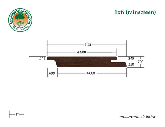 FSC® 1x6 Ipe Rainscreen - Advantage Lumber
