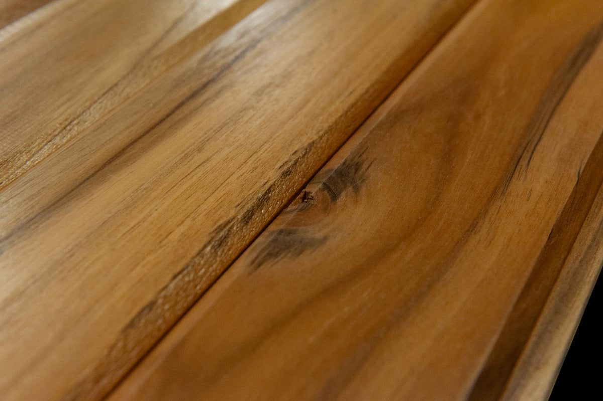 1x4 Plantation Teak End-Matched 60° V-Joint Prefinished, Character Grade