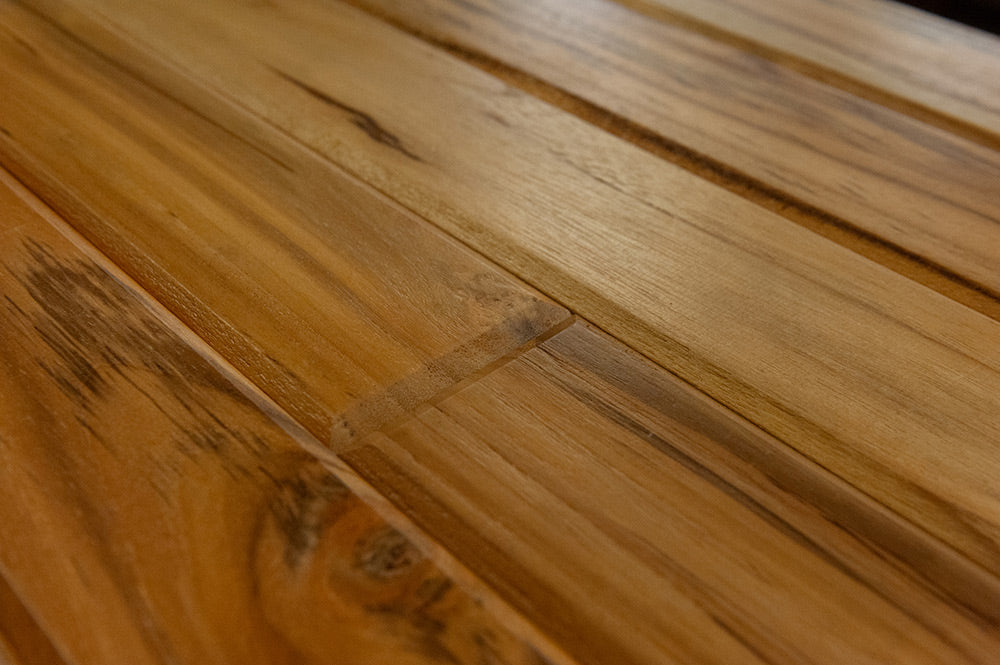 1x4 Plantation Teak End-Matched 60° V-Joint Prefinished, Character Grade