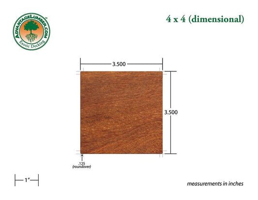 4 x 4 Golden Mahogany™ (Yellow Balau) Wood - Advantage Lumber