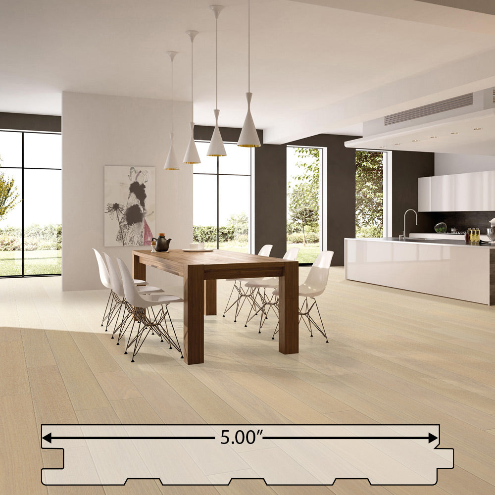 Brazilian Oak (Tauari) South Beach Engineered Flooring 5″ Prefinished Matte Wire-Brushed, $5.91/sqft