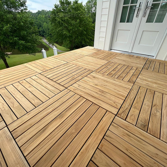 Teak - Plantation Advantage Deck Tiles® 24 x 24 - Smooth - Advantage Lumber
