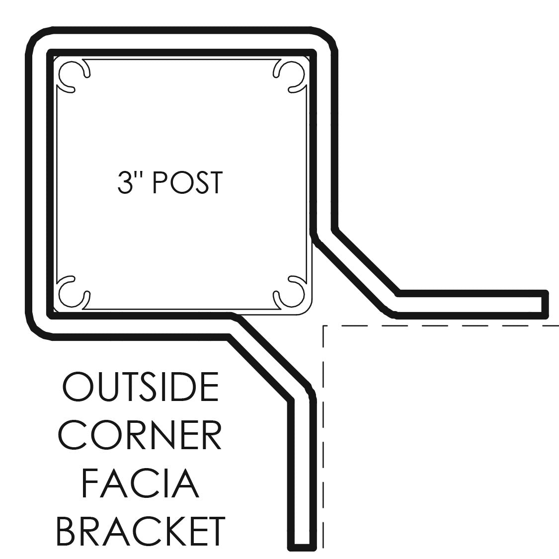 TimberTech Impression Rail Express Fascia Mount Bracket Outside Corn timbertech-impression-rail-express-fascia-mount-bracket-outside-corn