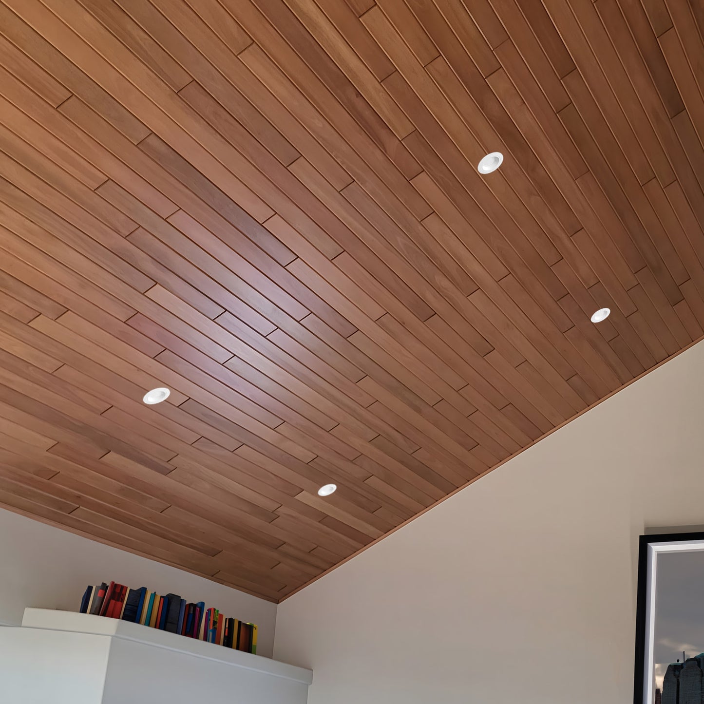 Red Grandis™ Ceiling & Wall Prefinished T&G Planks by Synergy Wood®