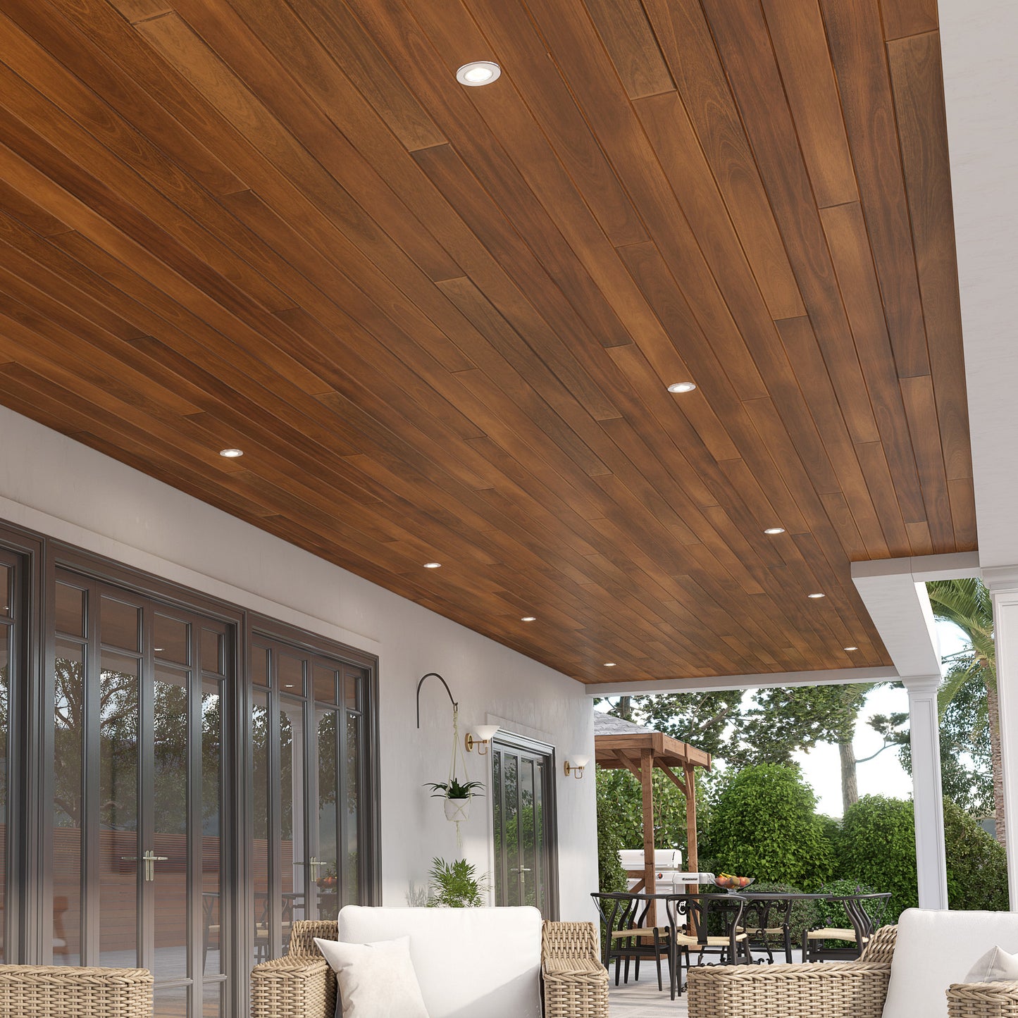 Red Grandis™ Ceiling & Wall Prefinished T&G Planks by Synergy Wood®