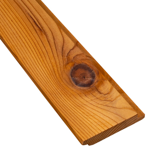 1x4 Western Red Cedar Shiplap - Select Knotty (STK) Appearance Grade - S1S2E/Green