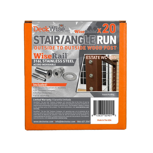 WiseRail® Estate Cable Railing Fitting Kit - Advantage Lumber