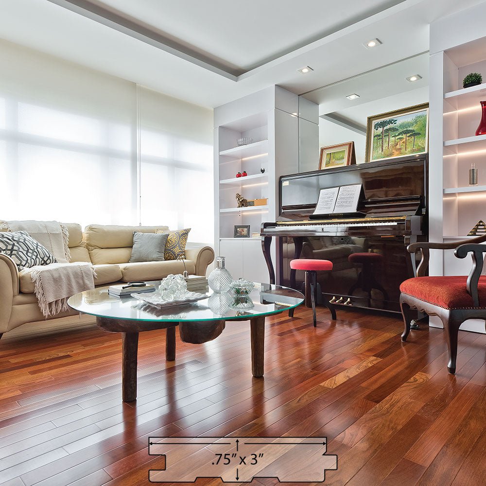 Brazilian Cherry (Jatoba) Solid Flooring 0.75″ x 3″ Unfinished, $6.97/sqft - Advantage Lumber