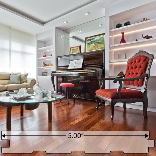 Brazilian Cherry (Jatoba) Engineered Flooring 5″ Prefinished Satin, $4.99/sqft