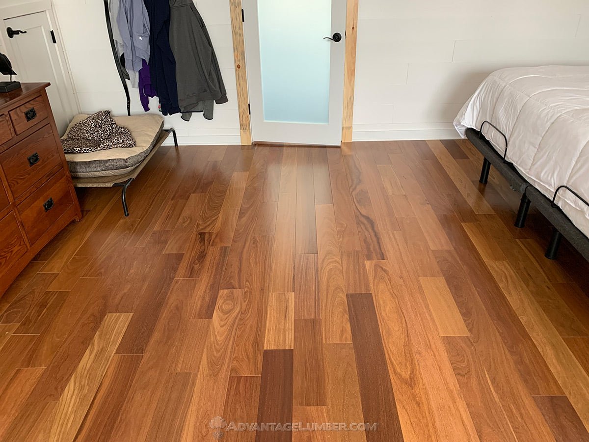 Cumaru Solid Flooring 0.75″ x 4″ Prefinished Satin, $7.79/sqft - Advantage Lumber