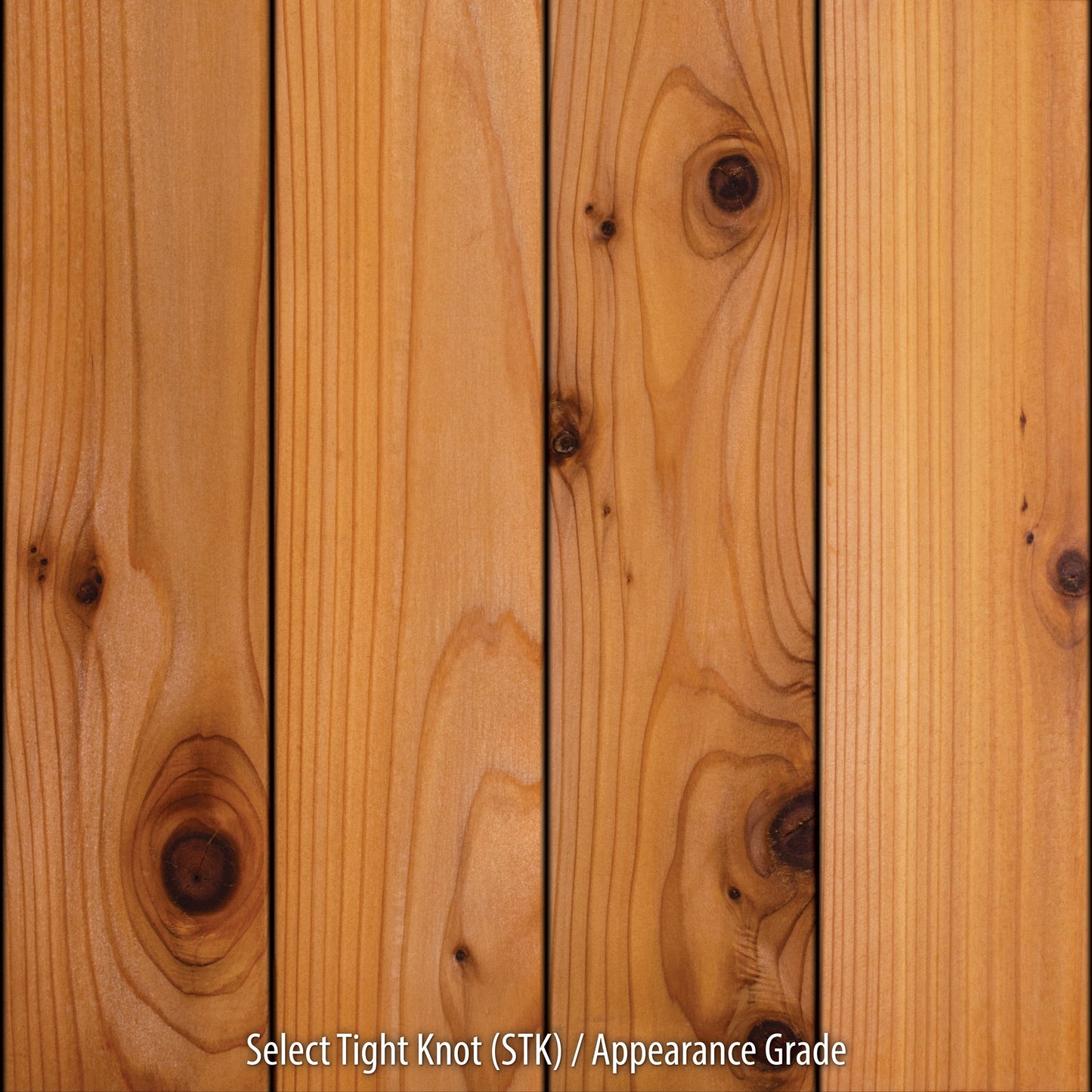 1x4 Western Red Cedar Tongue & Groove Square-Edge - Select Knotty (STK) Appearance Grade - S1S2E/Green - Advantage Lumber