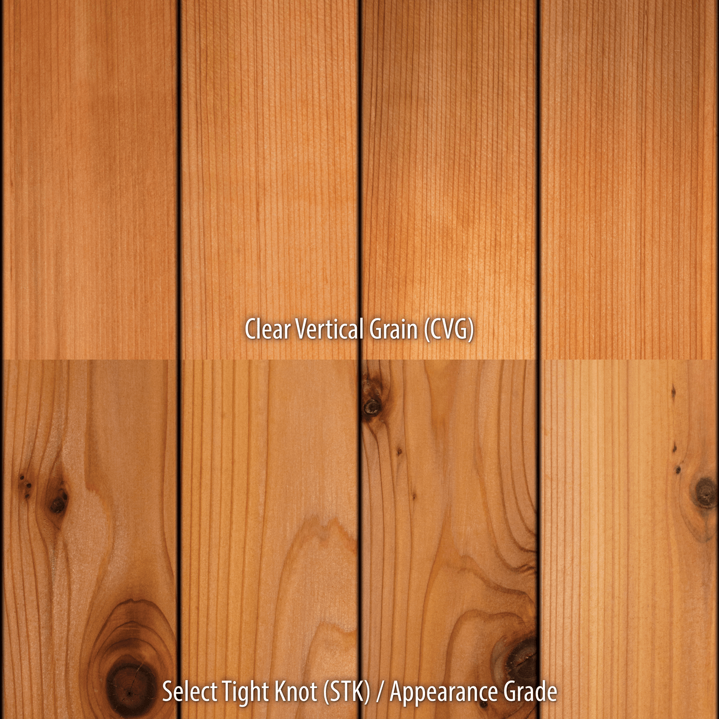 1x10 Western Red Cedar - Select Knotty (STK) Appearance Grade - S1S2E/KD - Advantage Lumber