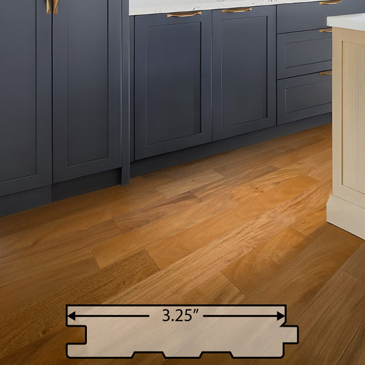 Garapa Solid Flooring 3.25″ Prefinished Satin, $5.48/sqft