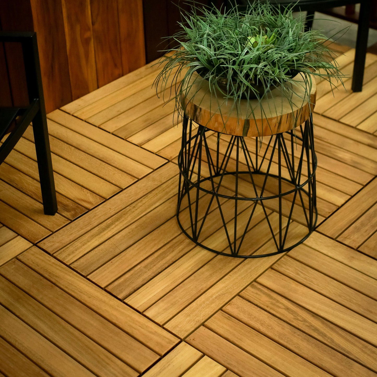 24 x 24 Iroko African Teak Deck Tile
