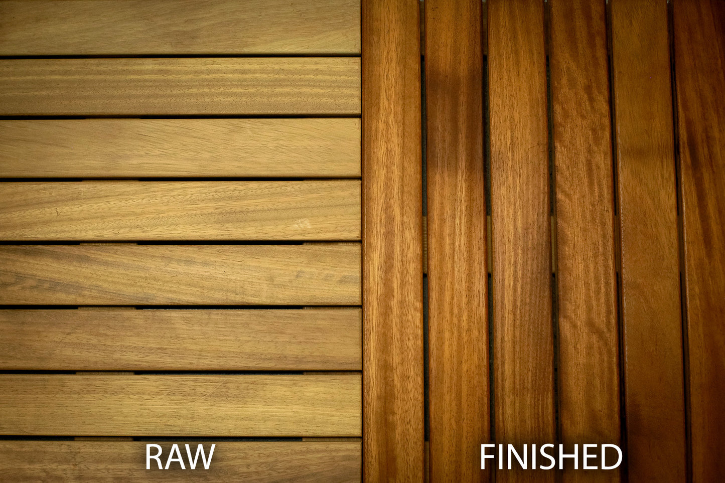 24 x 24 Iroko African Teak Deck Tile