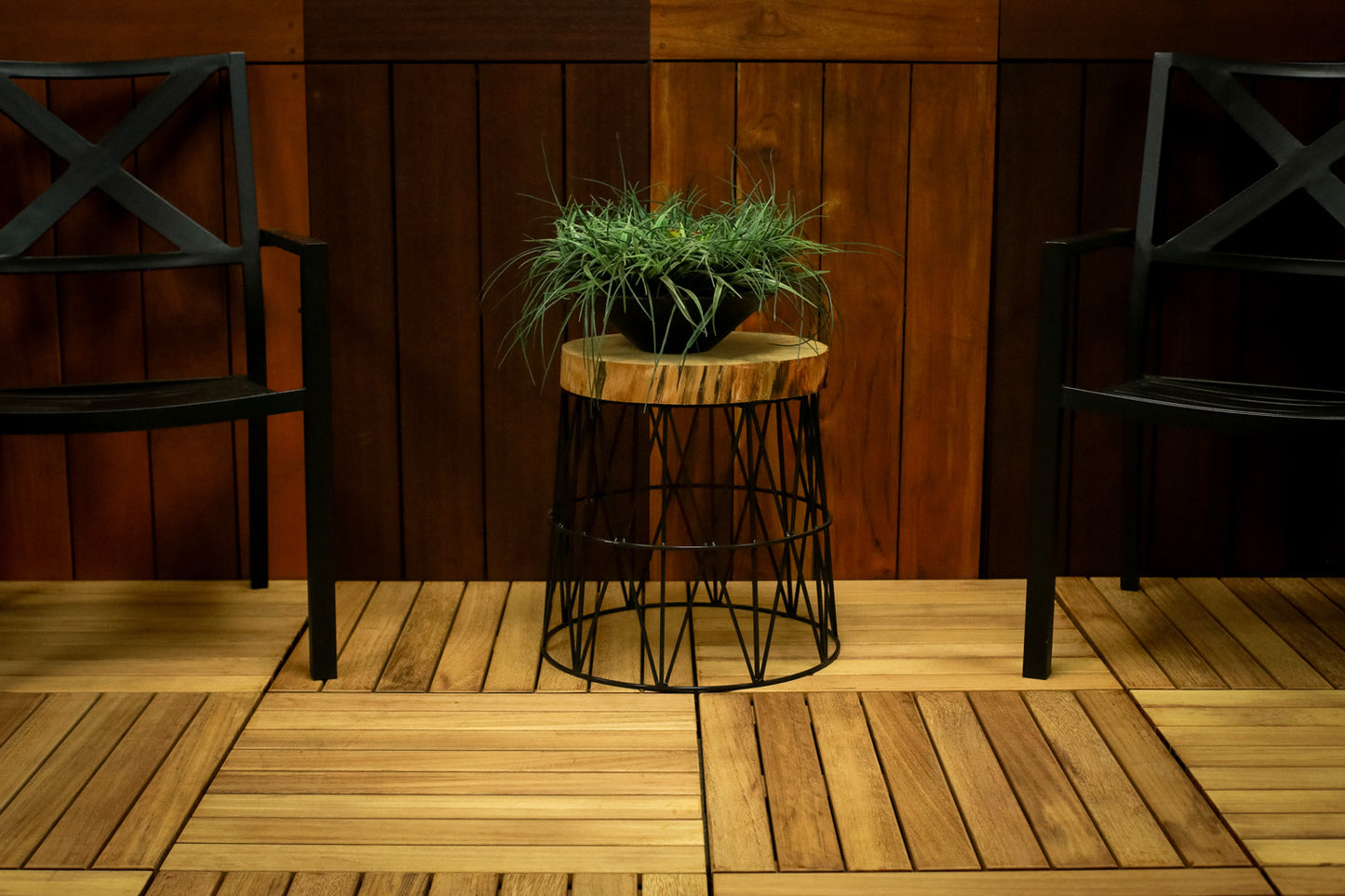 24 x 24 Iroko African Teak Deck Tile