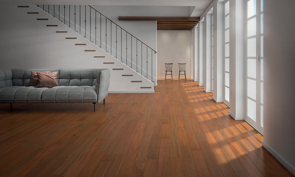 Brazilian Cherry (Jatoba) Engineered Flooring 5″ Prefinished Satin, $5.28/sqft
