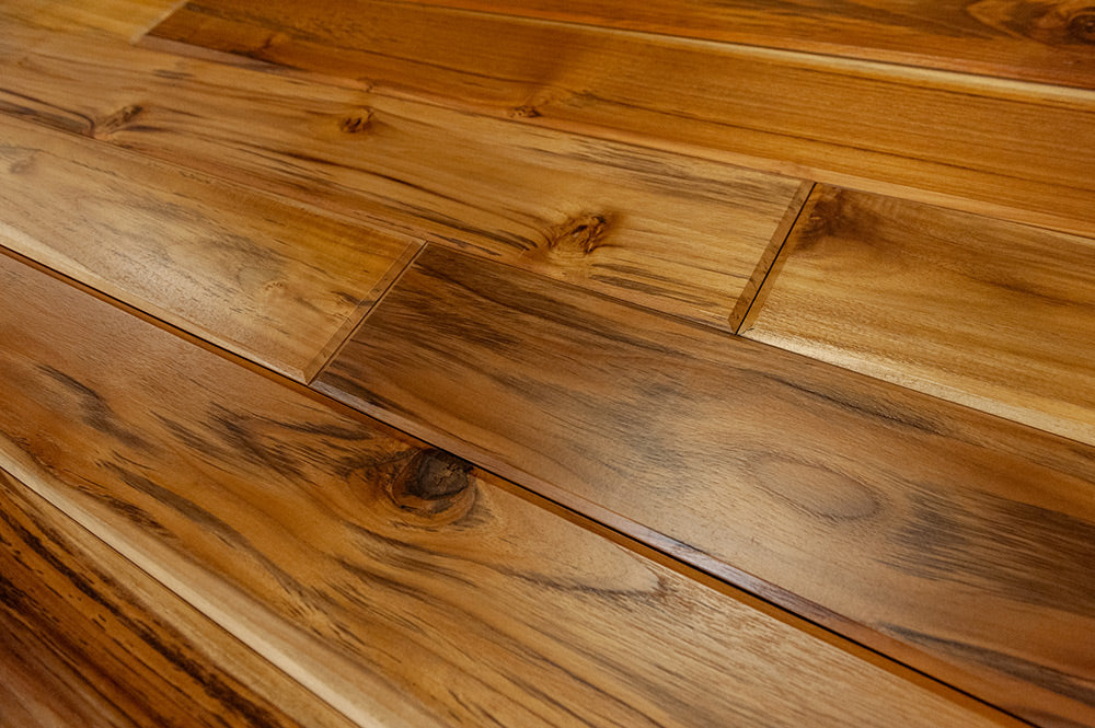 1x6 Plantation Teak End-Matched 60° V-Joint Prefinished, Character Grade
