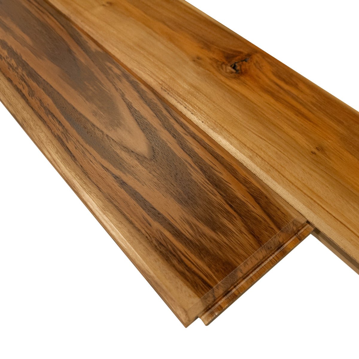 1x4 Plantation Teak End-Matched 60° V-Joint Prefinished, Character Grade Free Sample - Advantage Lumber