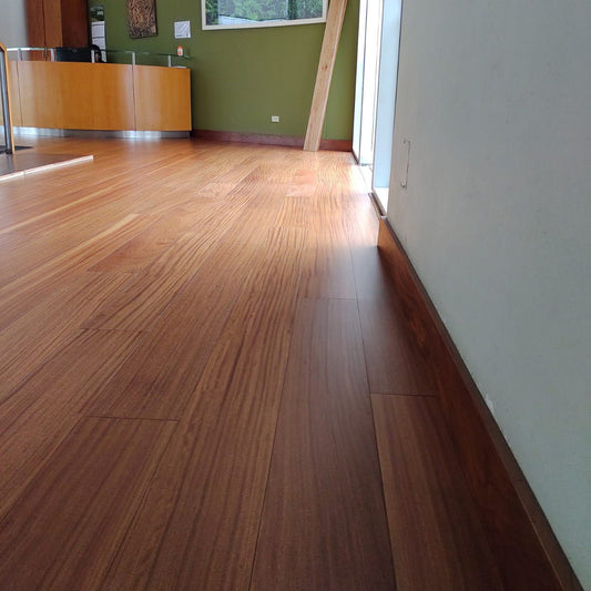 Cumaru (Brazilian Teak) Rift & Quartered, Engineered Flooring 0.625″ x 5.5″, 2'-7' Lengths, Prefinished Satin, $7.67/sqft - Advantage Lumber