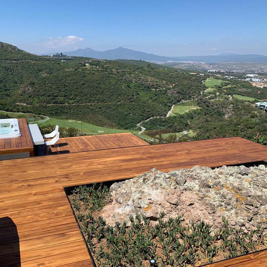 1 x 4 +Plus® Teak One Sided Pre-Grooved Decking (21mm x 4) (Premium Grade)