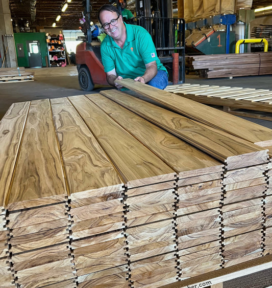 1 x 6 Teak - Plantation Wood T&G Square-Edge Decking (Select Grade)