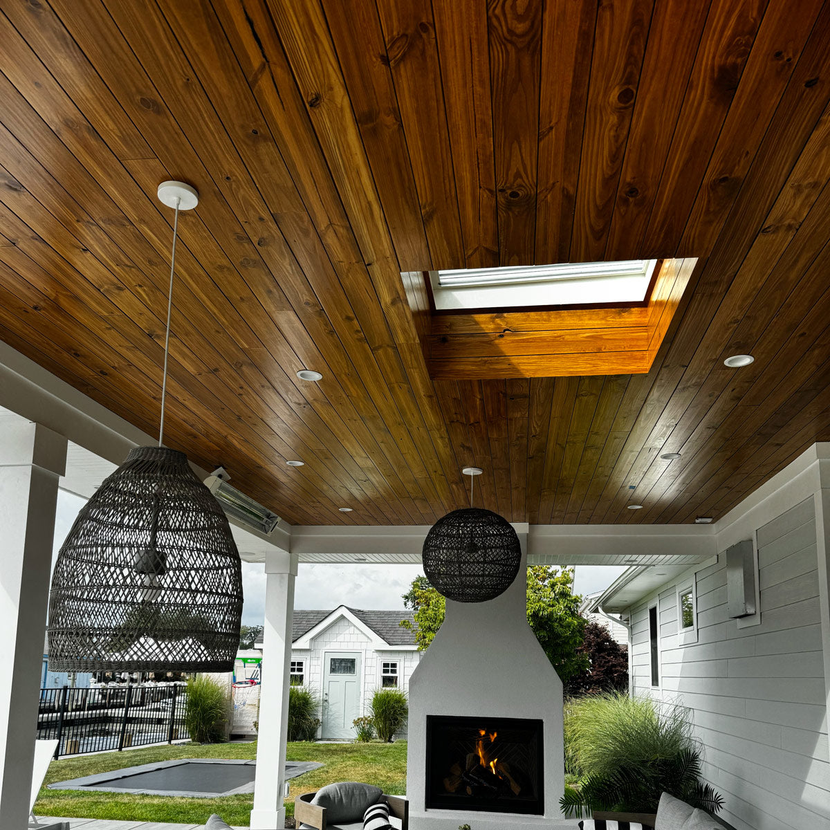 FSC® 1 x 6 Teak - Plantation Wood 45° V-Groove