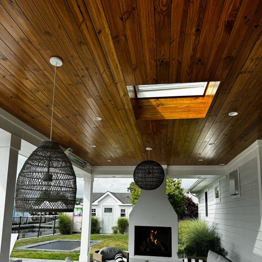 FSC® 1 x 6 Teak - Plantation Wood 45° V-Groove - Advantage Lumber