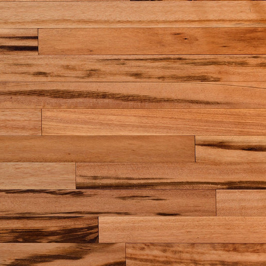 Tigerwood (Goncalo Alves, Muiracatiara, Brazilian Koa) Solid Flooring 0.75″ x 2.25″ Prefinished Satin, $5.18/sqft - Advantage Lumber