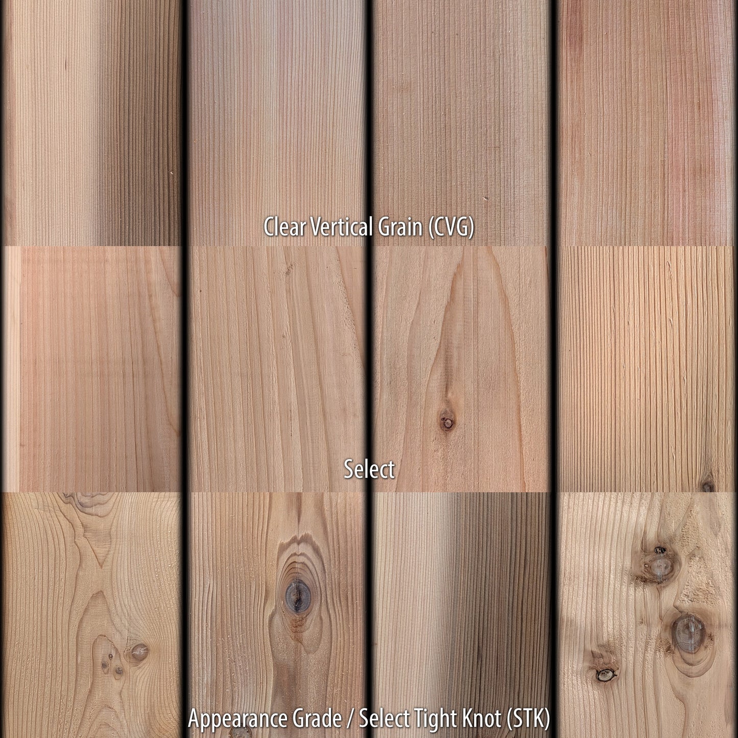 2x4 Western Red Cedar - Select Knotty (STK) Appearance Grade - S4S/KD