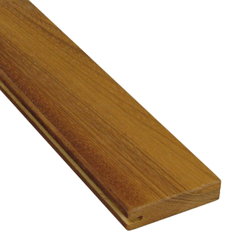 1 x 4 Garapa One Sided Pre-Grooved Decking