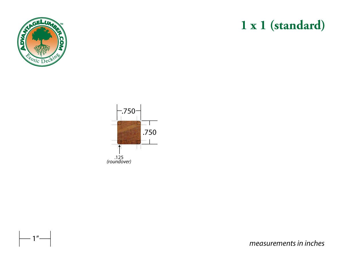 1 x 1 Cumaru Wood - Advantage Lumber