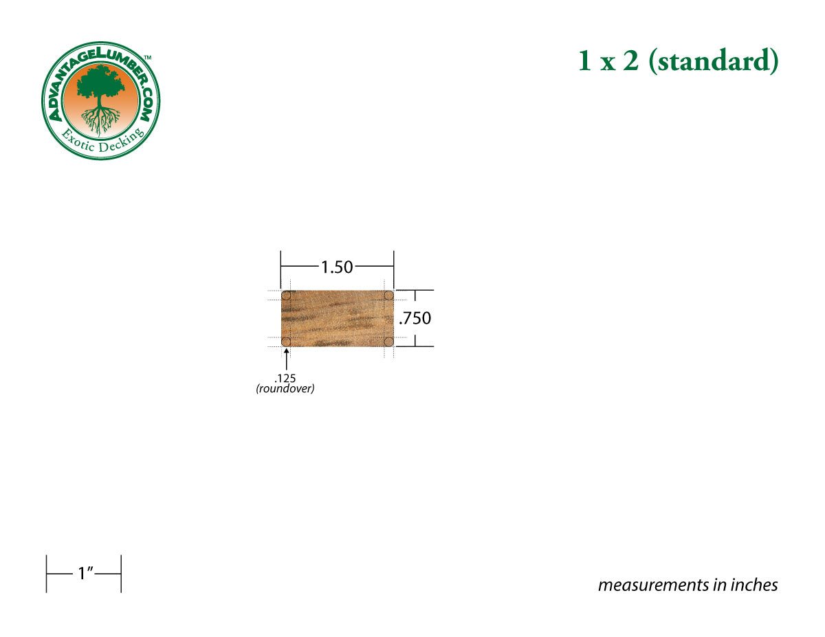 1 x 2 Tigerwood Lumber - Advantage Lumber