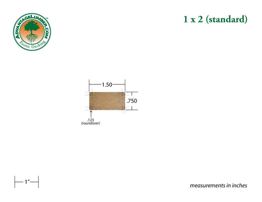 1 x 2 Garapa Wood - Advantage Lumber