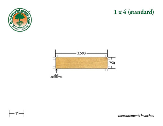 FSC® 1x4 Garapa Standard - Advantage Lumber