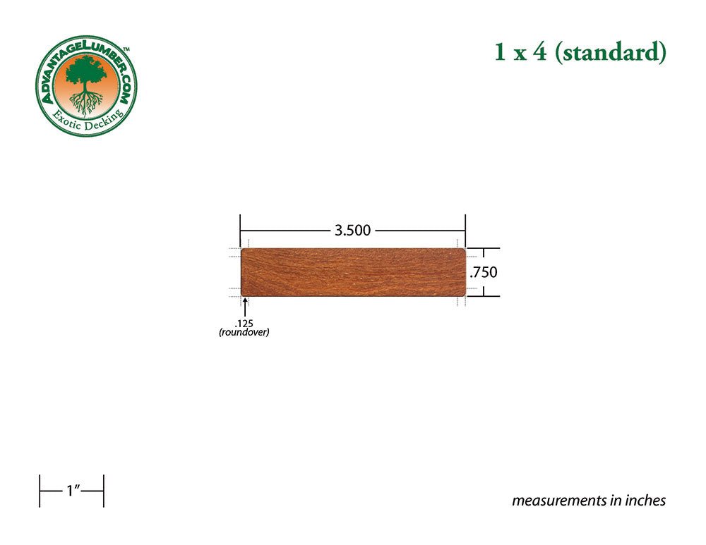 FSC® 1x4 Cumaru One-Sided Pre-Grooved - Advantage Lumber