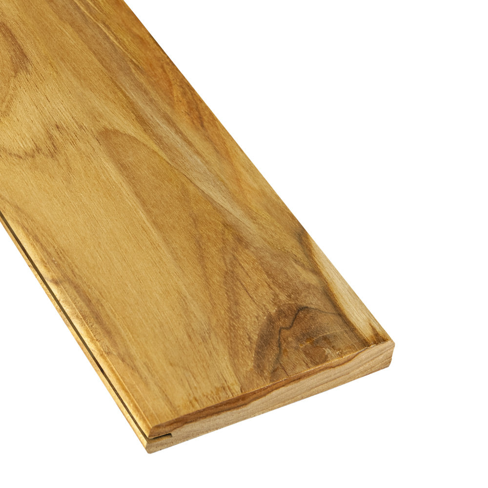 FSC® 1 x 5 Teak - Plantation Wood One Sided Pregrooved Decking
