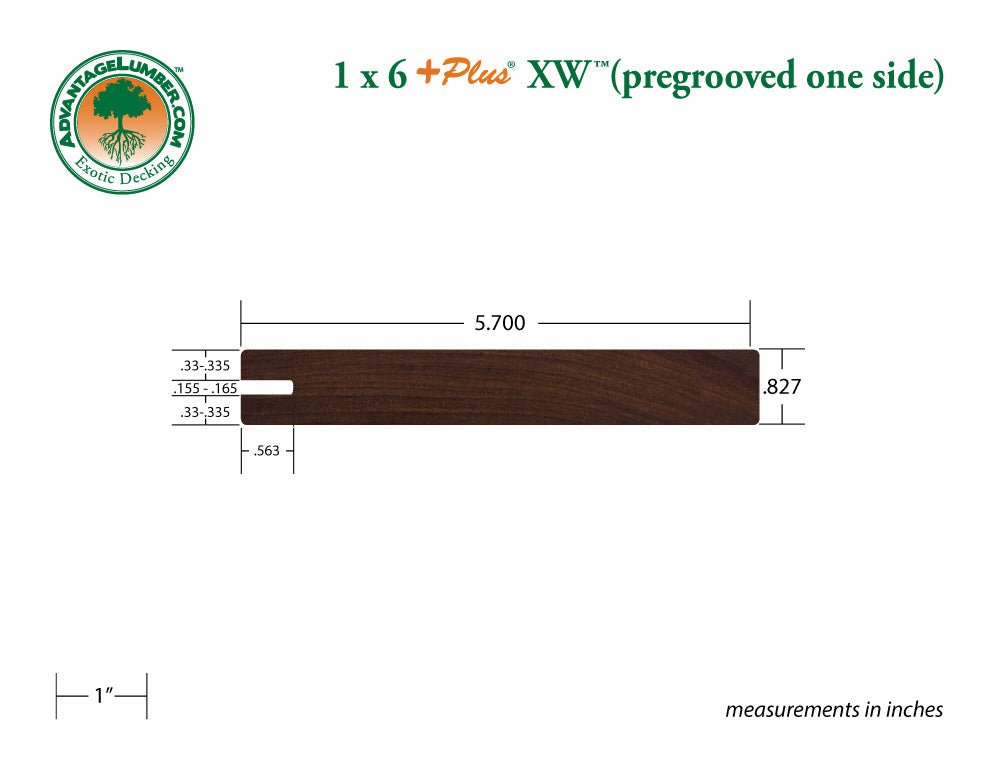 Ipe Wood One-Sided Pre-Grooved Decking - Advantage Lumber