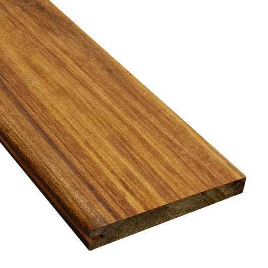 1 x 6 Teak - Plantation Wood One Sided Pre-Grooved Decking