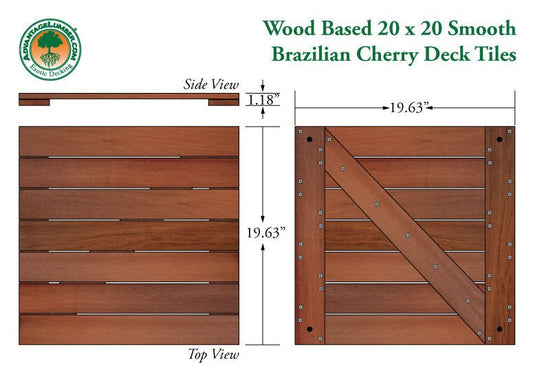 Jatoba Advantage Deck Tiles® 20 x 20 - Smooth - Advantage Lumber