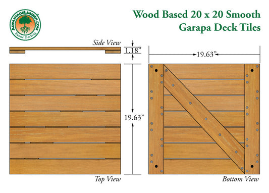 20x20 Garapa Advantage Deck Tile® Kit