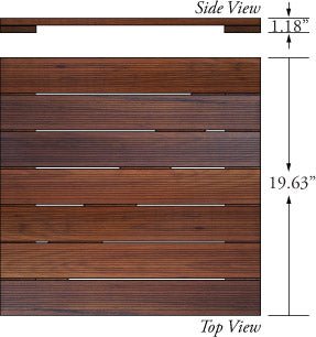 Ipe Advantage Deck Tiles® 20 x 20 - Anti-slip - Advantage Lumber