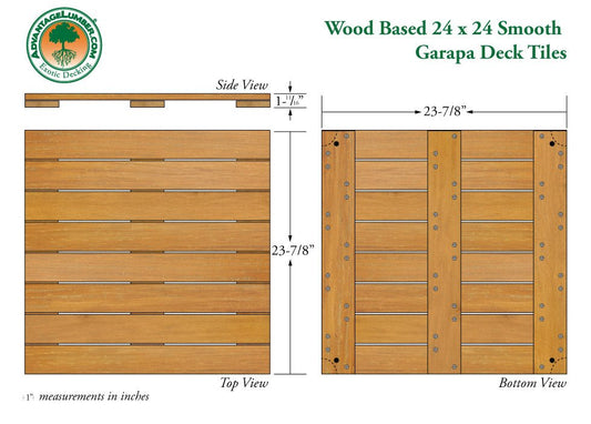 24x24 Garapa Advantage Deck Tile® Kit - Advantage Lumber