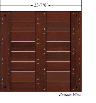 Brazilian Redwood (Massaranduba) Advantage Deck Tiles® 24 x 24 - Smooth - Advantage Lumber