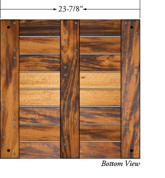 24x24 Tigerwood Deck Tile Kit