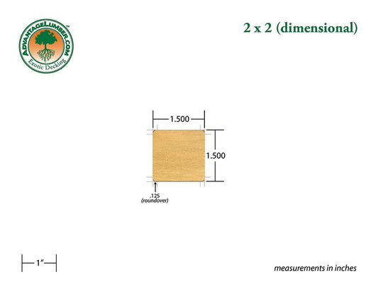 2 x 2 Garapa Wood - Advantage Lumber